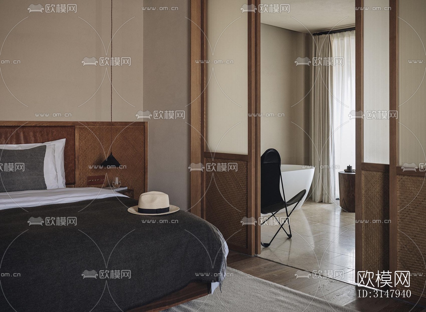 侘寂酒店民宿效果图下载（渲染图11）