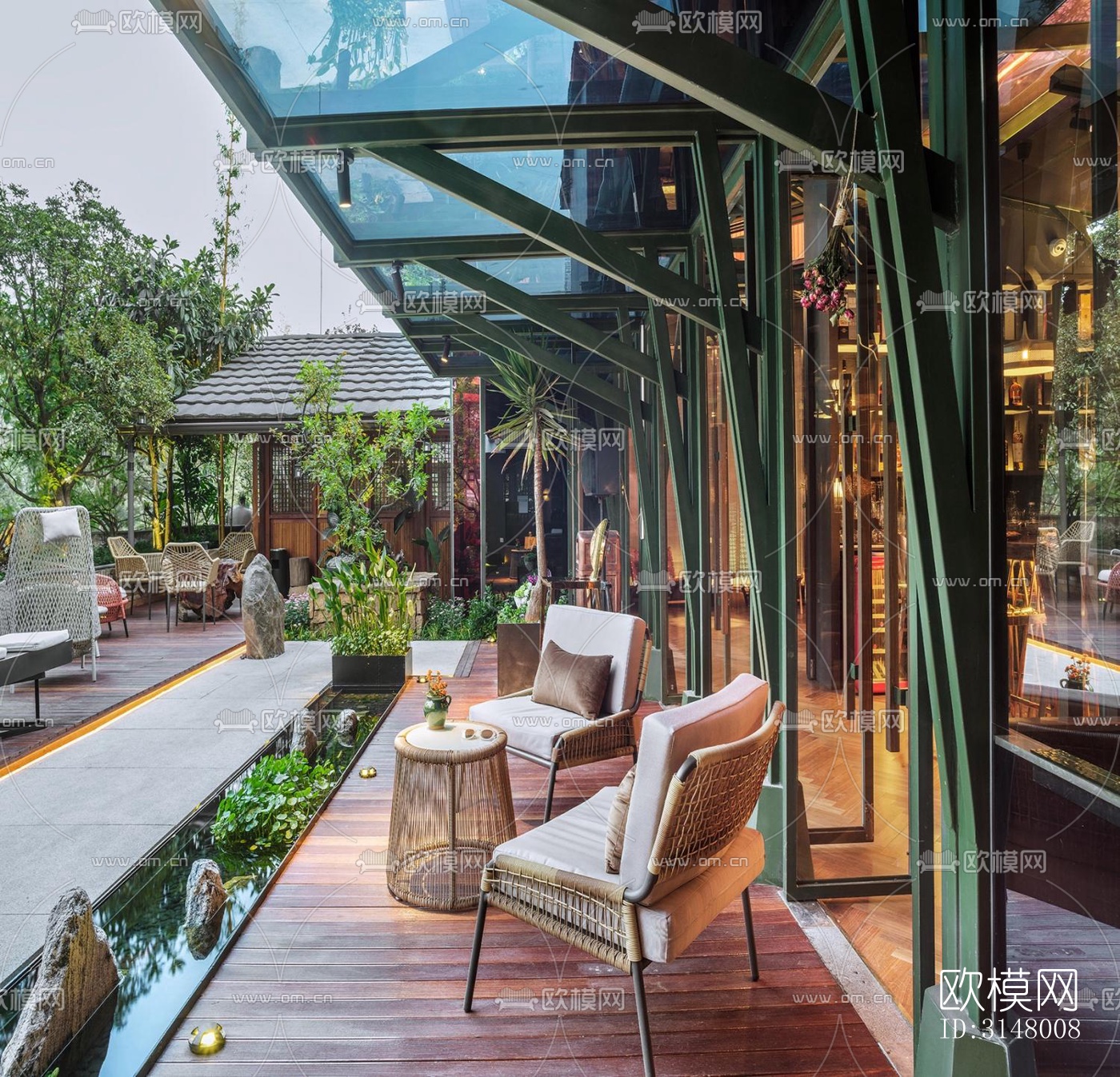 后现代酒店民宿效果图下载（渲染图16）