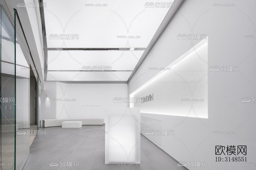 高级灰美容院效果图下载(渲染图2)