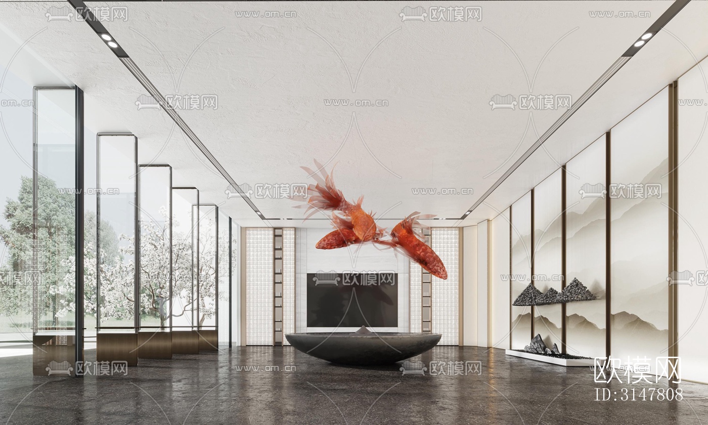 现代售楼处效果图下载（渲染图5）