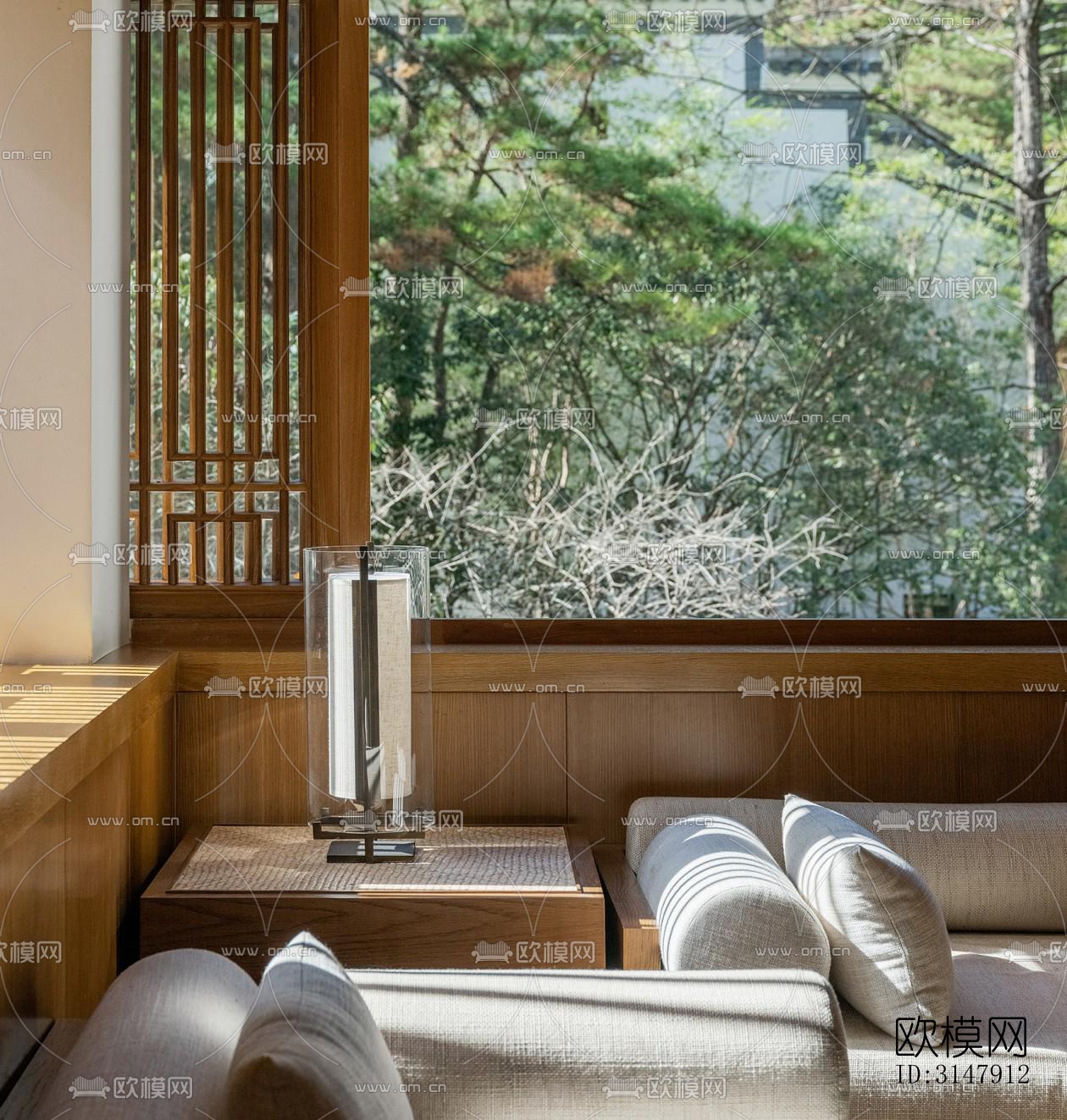 中式酒店民宿效果图下载（渲染图19）