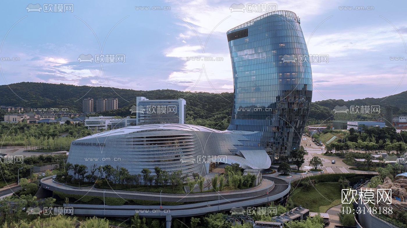 现代酒店民宿效果图下载（渲染图8）