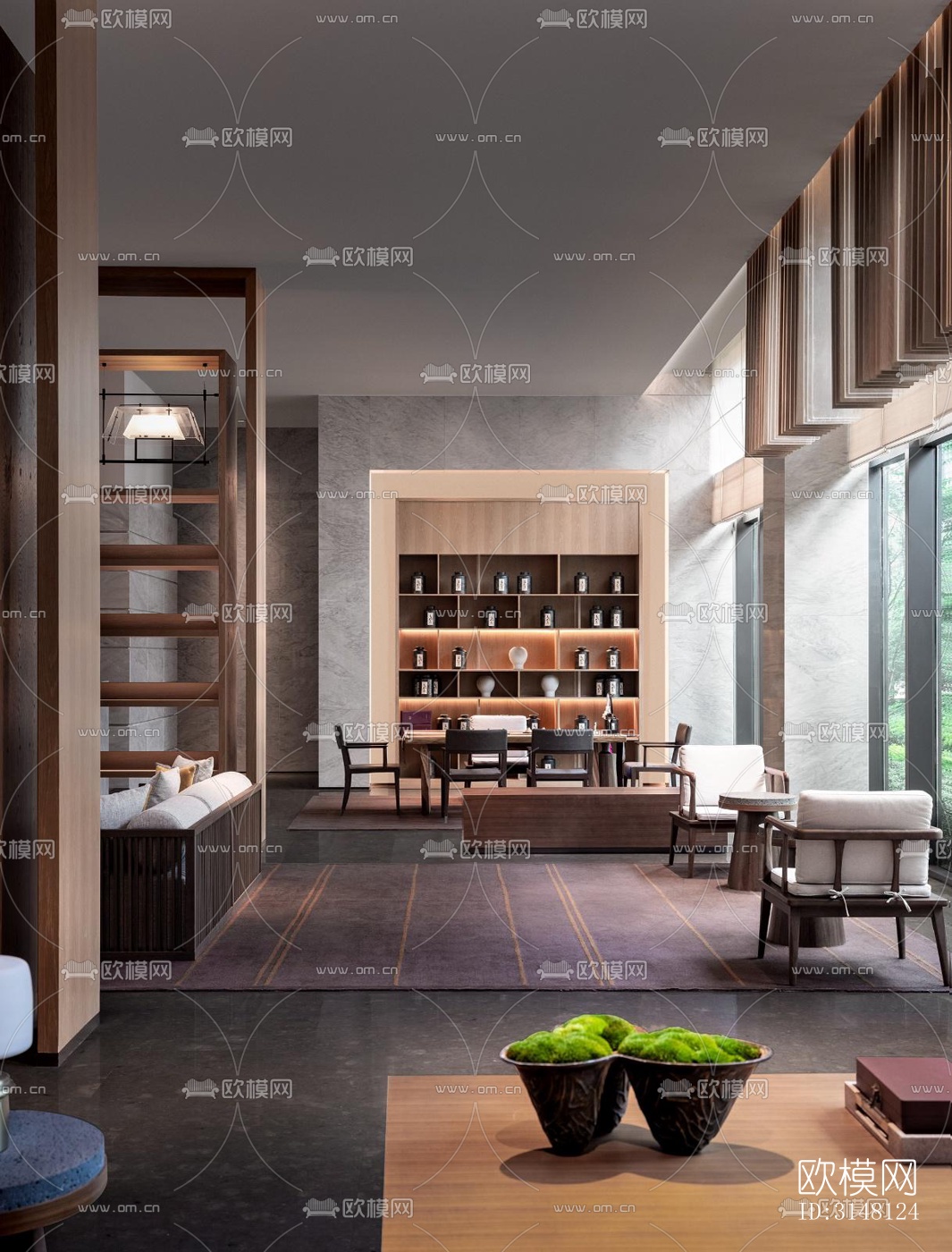 现代酒店民宿效果图下载（渲染图4）