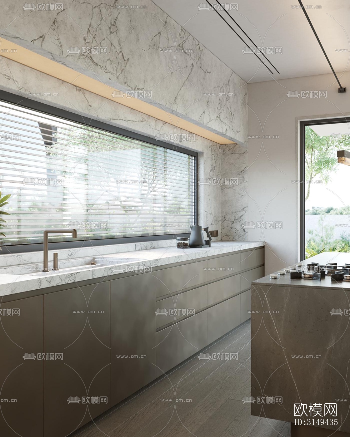 现代平层效果图下载（渲染图8）