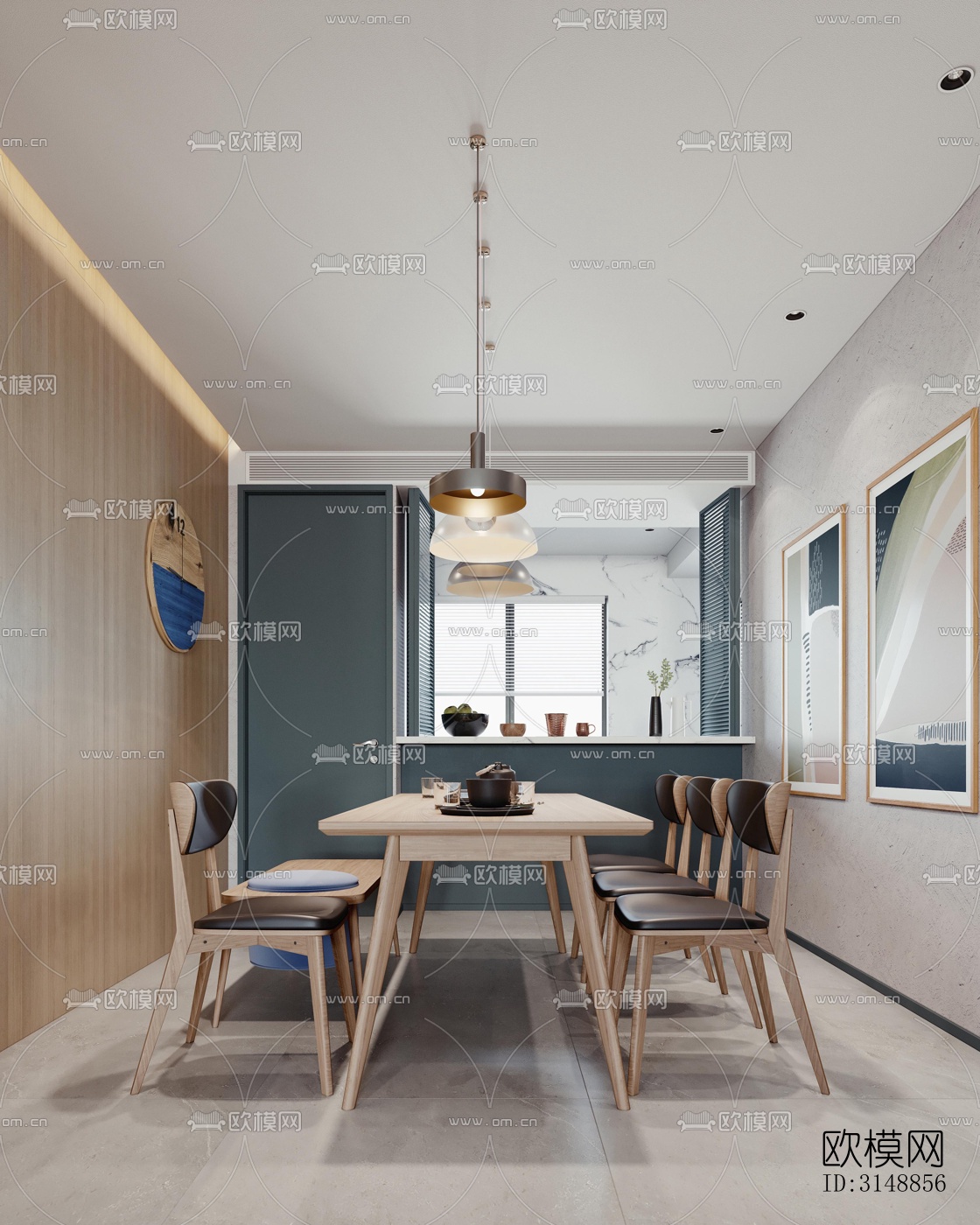 北欧平层效果图下载（渲染图1）