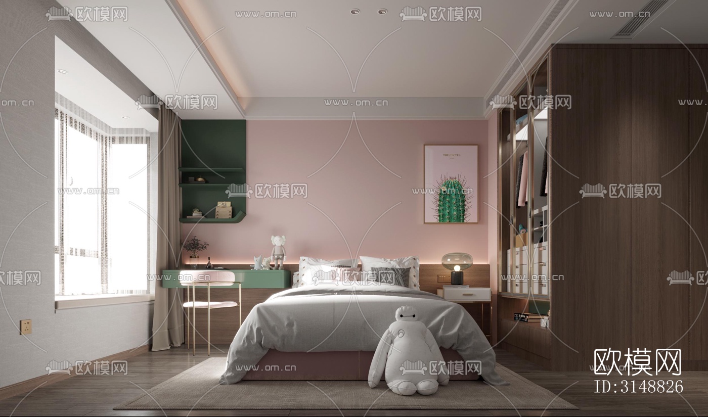 北欧平层效果图下载（渲染图12）