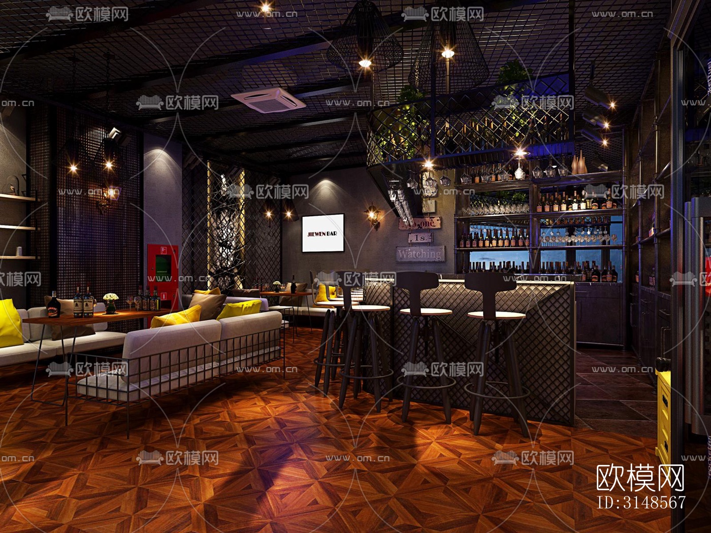 后现代酒吧效果图下载（渲染图2）