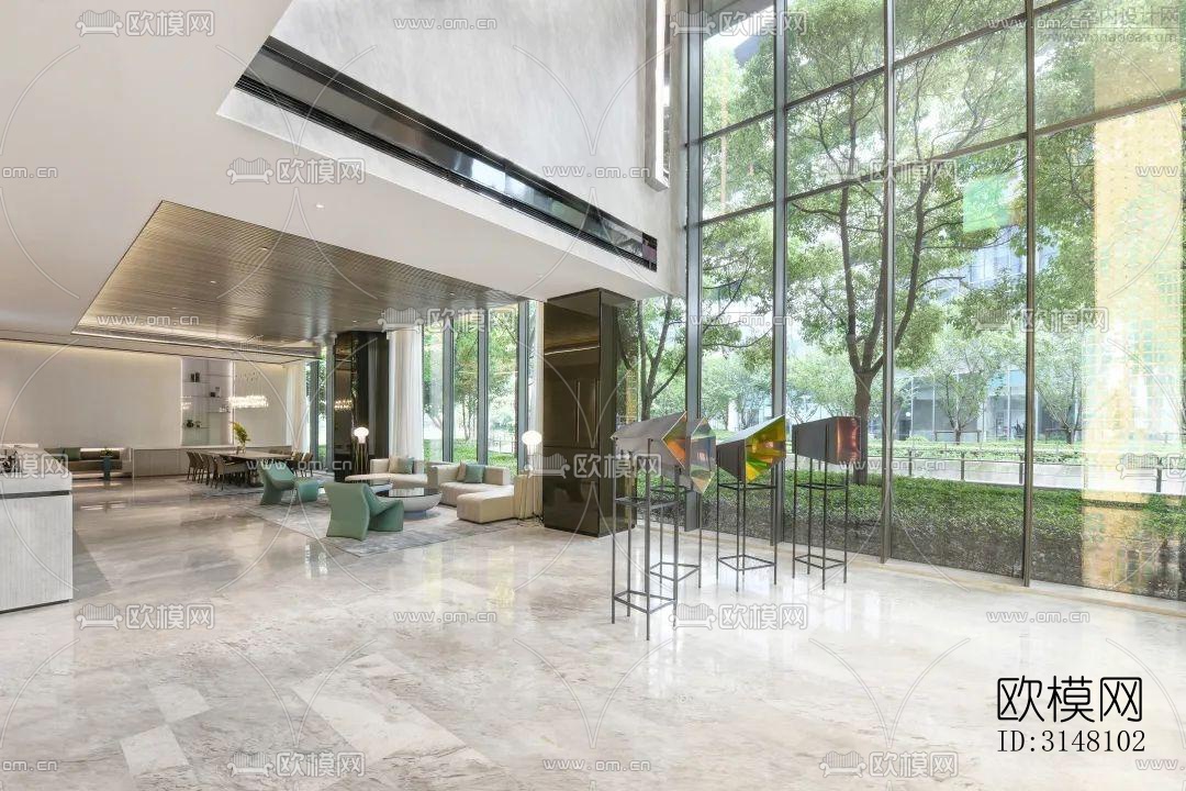 现代酒店民宿效果图下载（渲染图14）