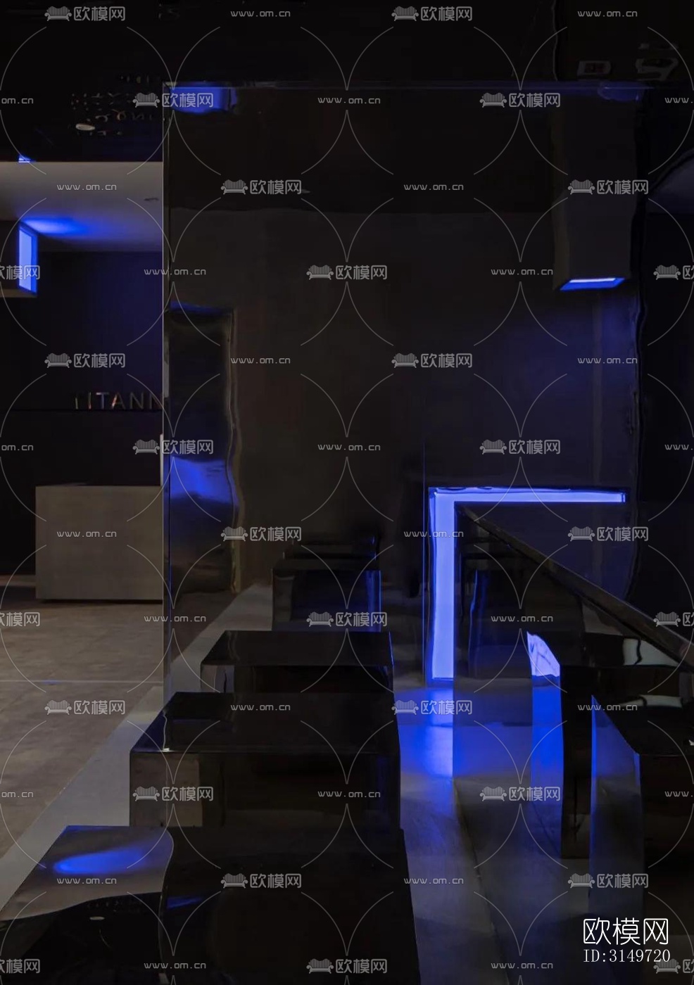 高级灰健身房效果图下载（渲染图5）