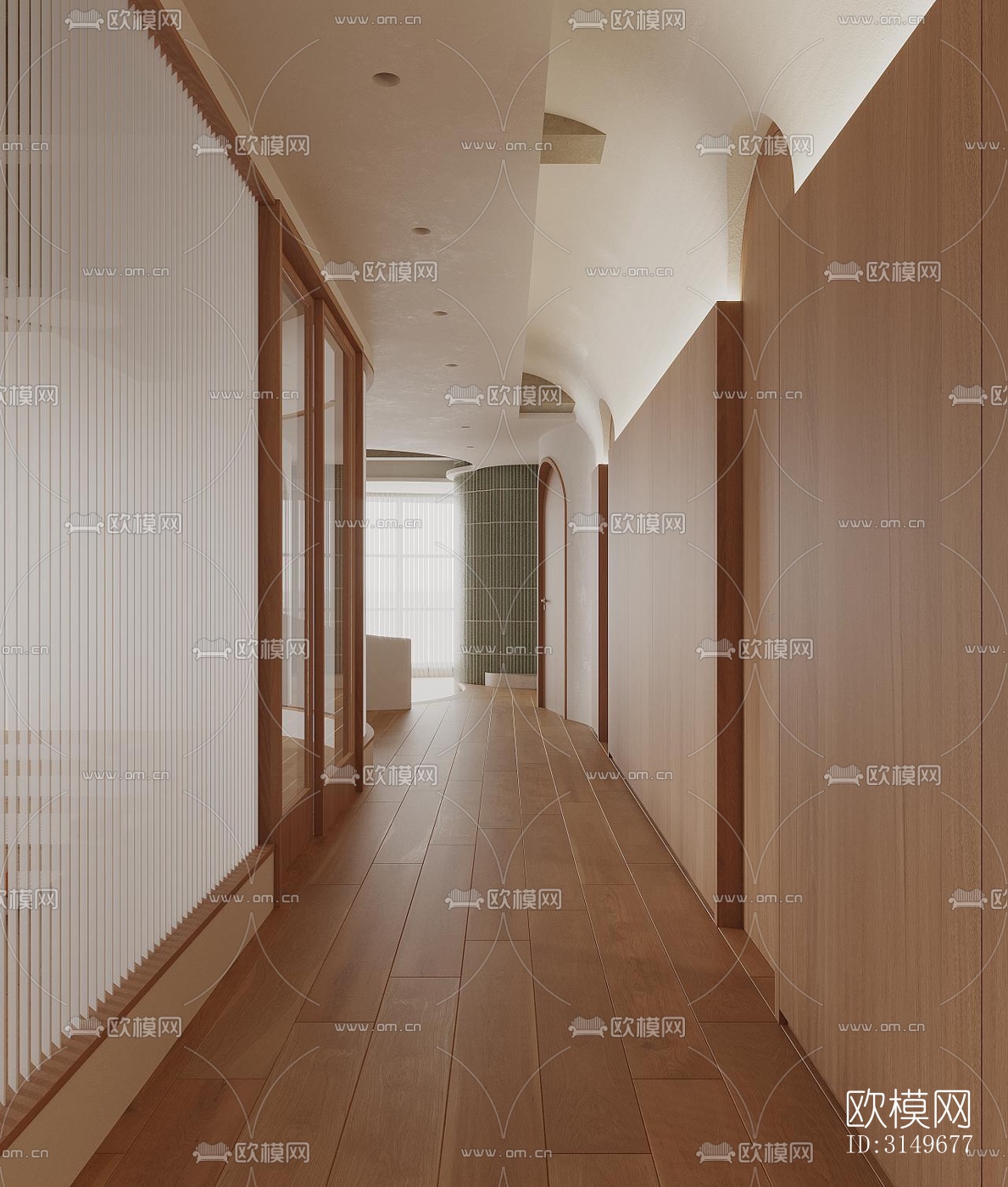 原木风健身房效果图下载（渲染图3）