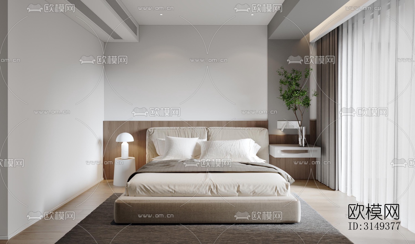 现代平层效果图下载（渲染图4）