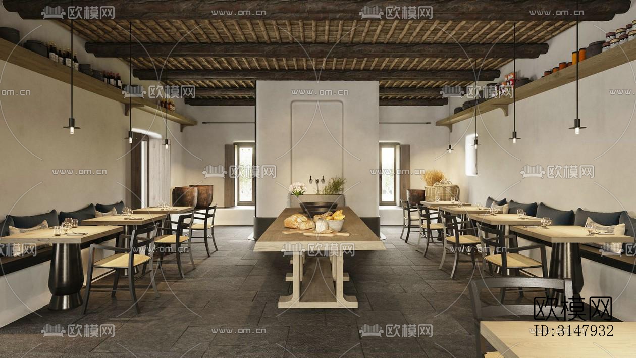 侘寂酒店民宿效果图下载（渲染图9）