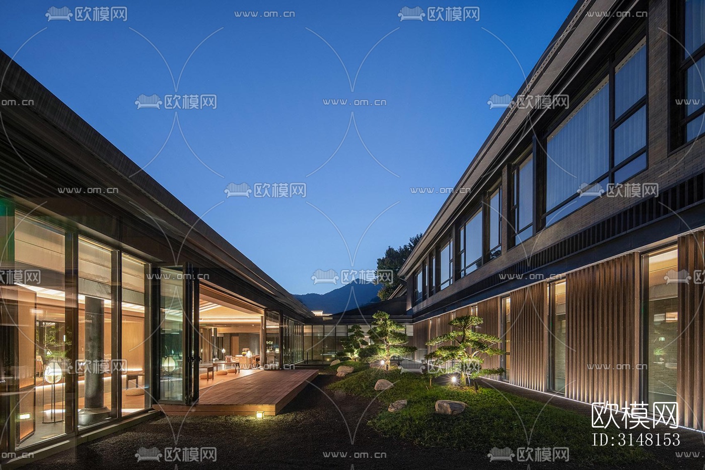 现代酒店民宿效果图下载（渲染图15）