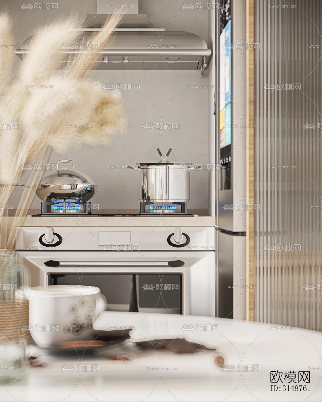 侘寂平层效果图下载（渲染图5）