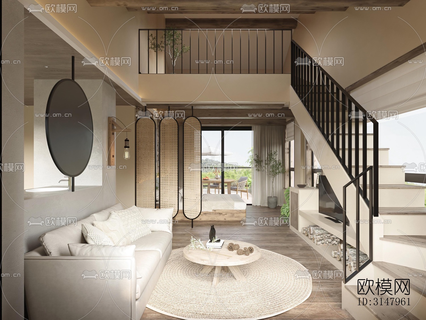 侘寂酒店民宿效果图下载（渲染图1）