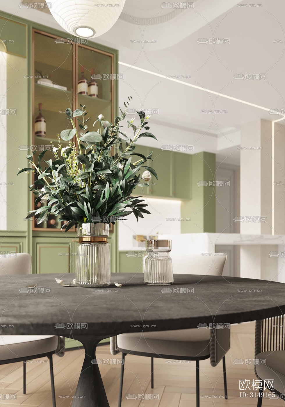 法式平层效果图下载（渲染图5）