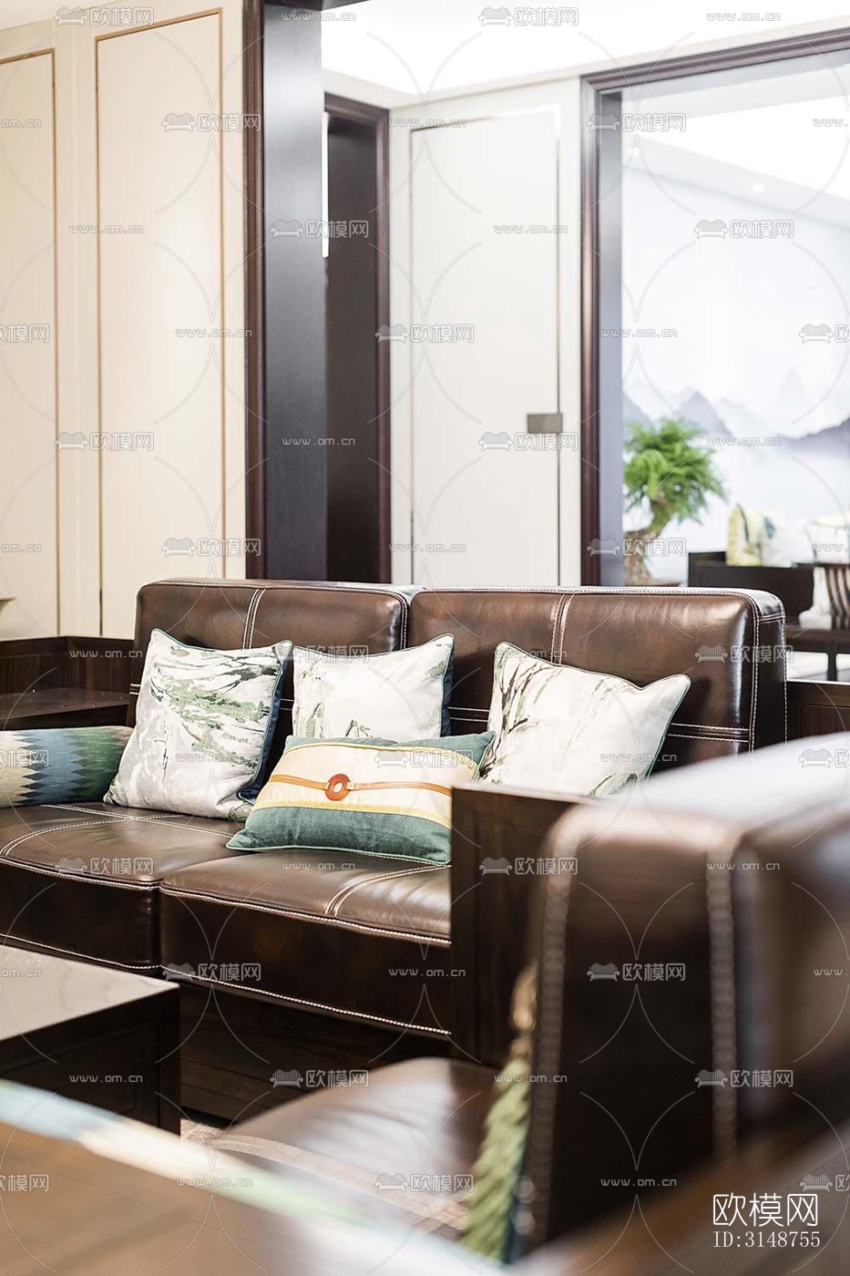 中式平层效果图下载（渲染图19）