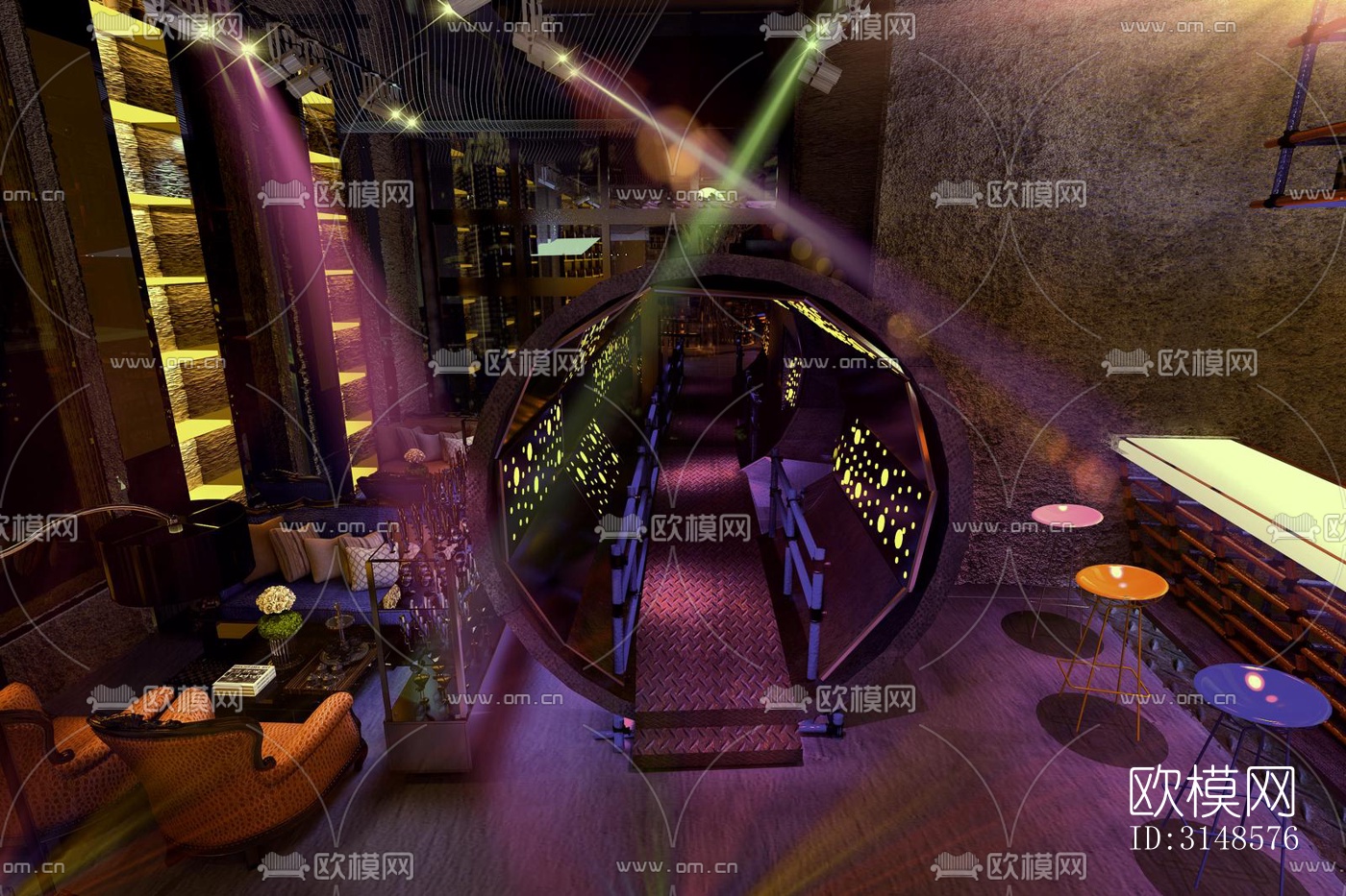 工业风酒吧效果图下载（渲染图7）