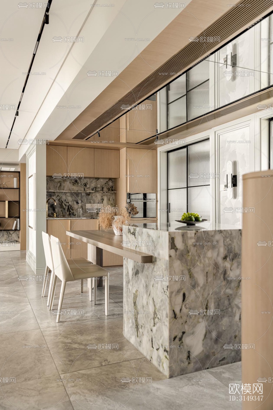 现代平层效果图下载（渲染图5）