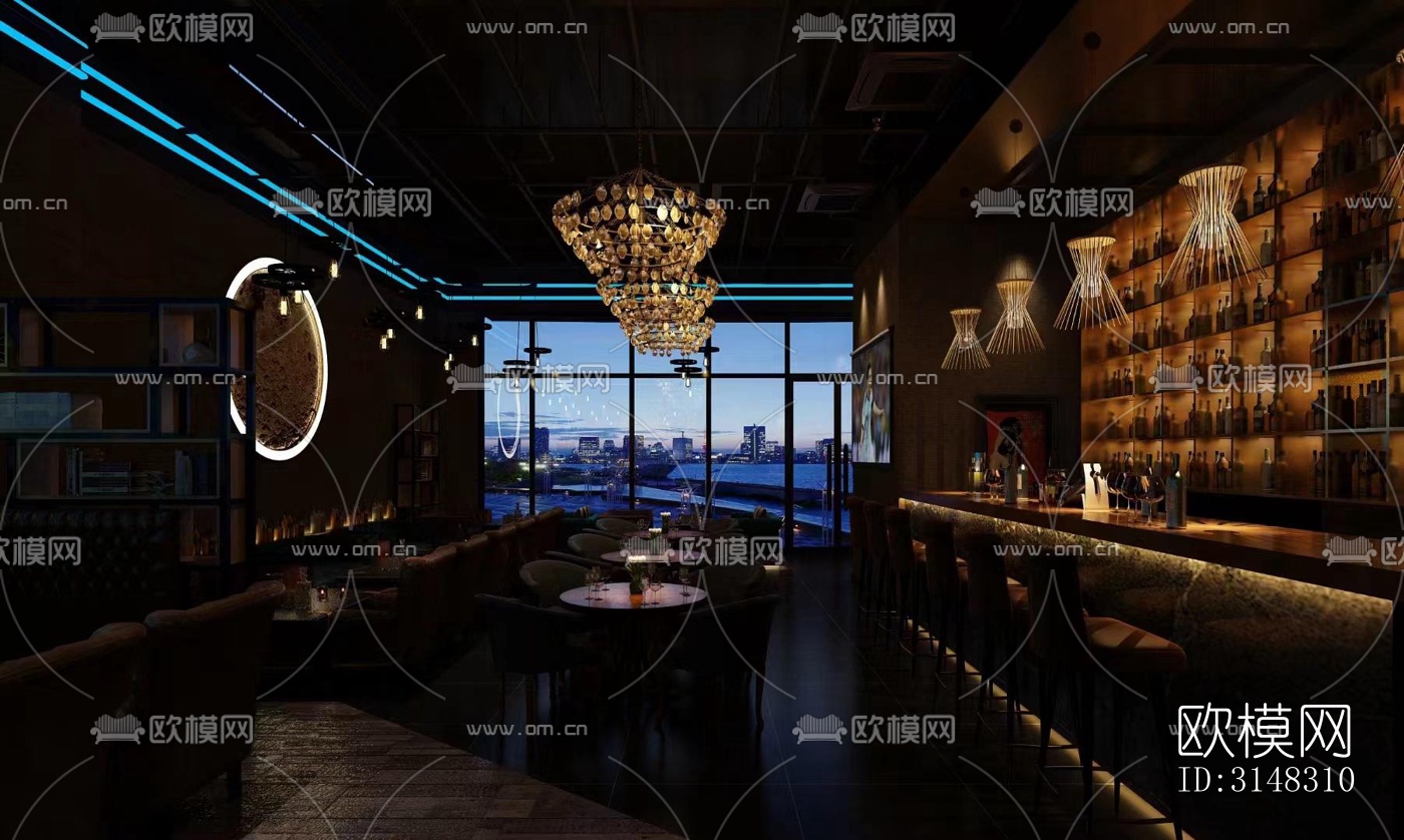 后现代KTV效果图下载（渲染图1）