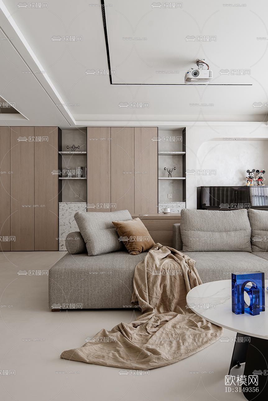 现代平层效果图下载（渲染图13）