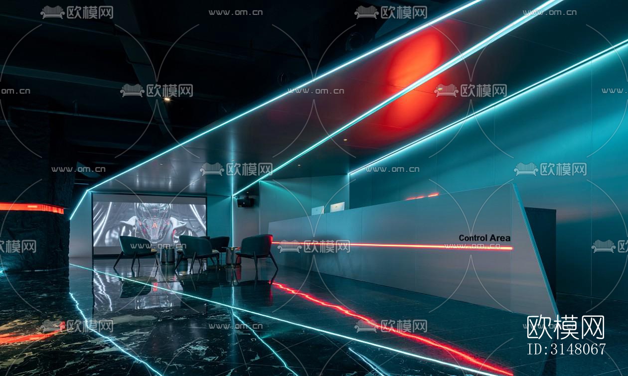 现代酒店民宿效果图下载（渲染图7）