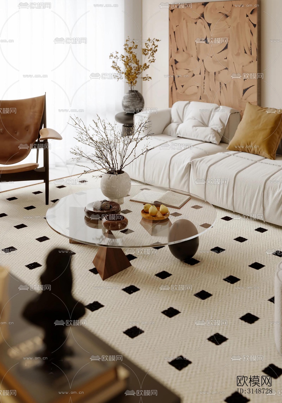 中古风平层效果图下载（渲染图12）