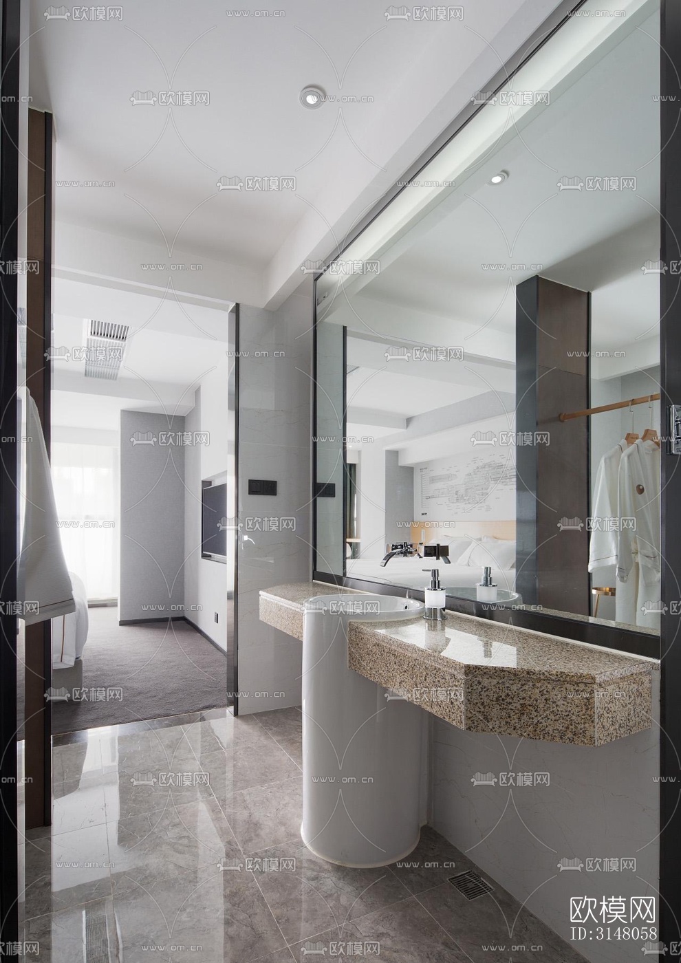 现代酒店民宿效果图下载（渲染图16）