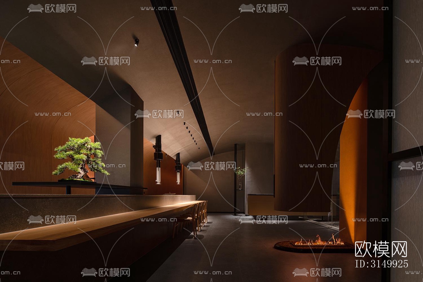 现代火锅烤肉效果图下载（渲染图19）