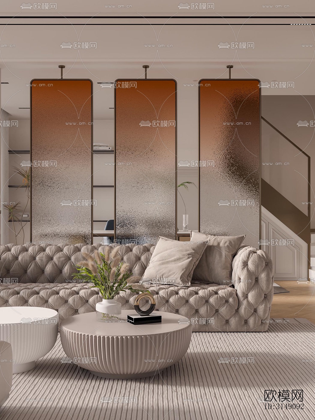 法式平层效果图下载（渲染图7）