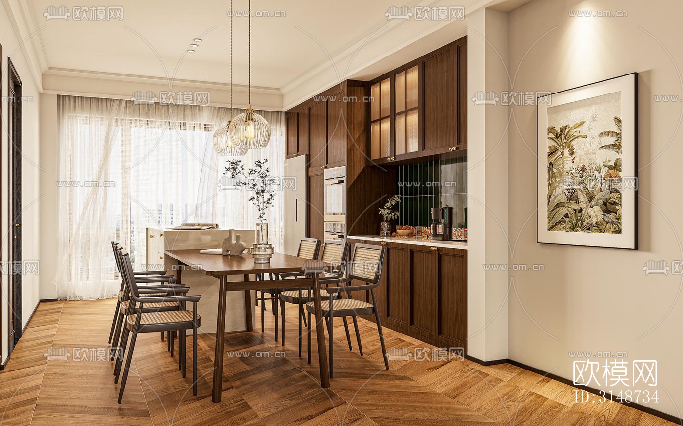 中古风平层效果图下载（渲染图16）