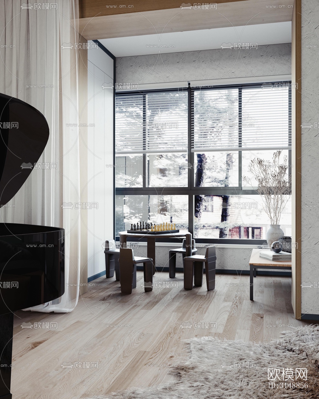 北欧平层效果图下载（渲染图6）