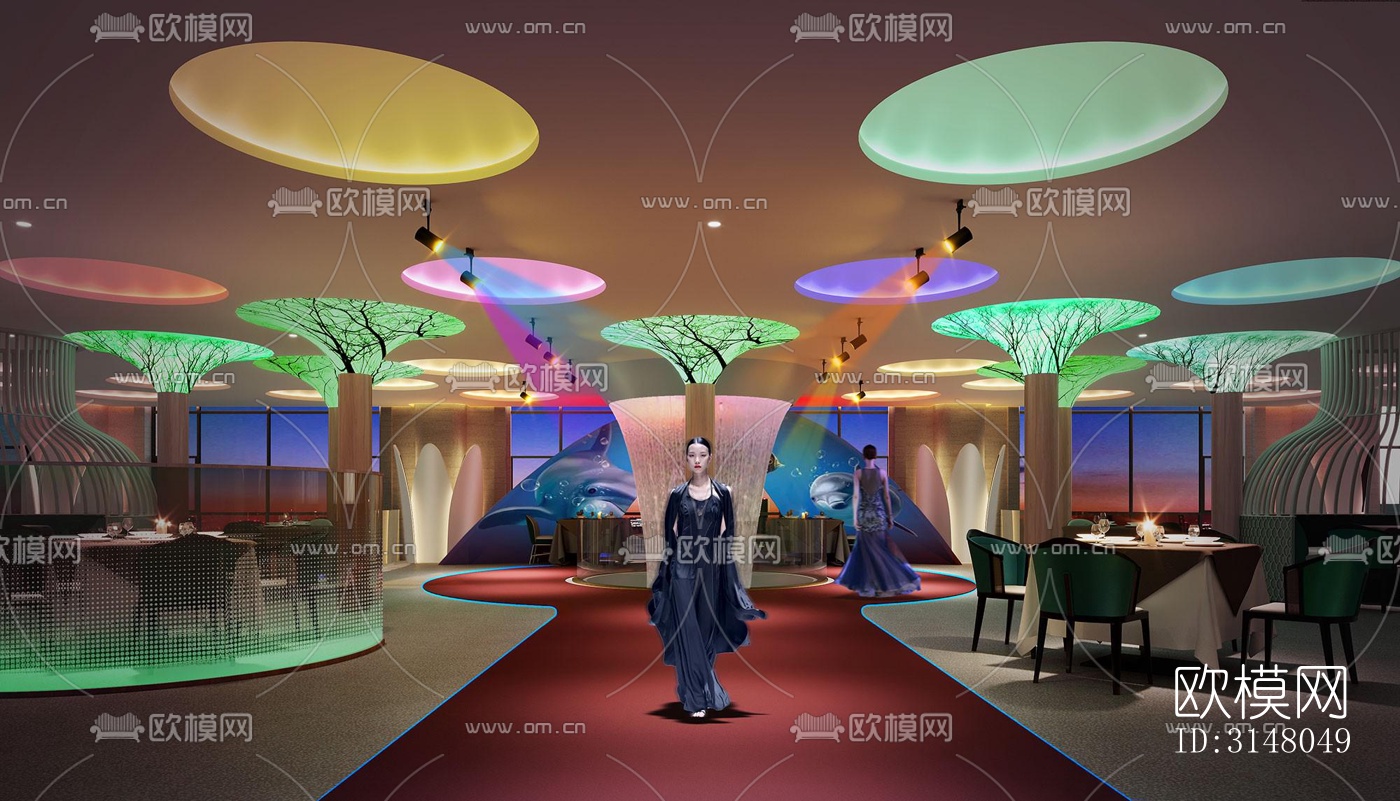 现代酒店民宿效果图下载（渲染图11）