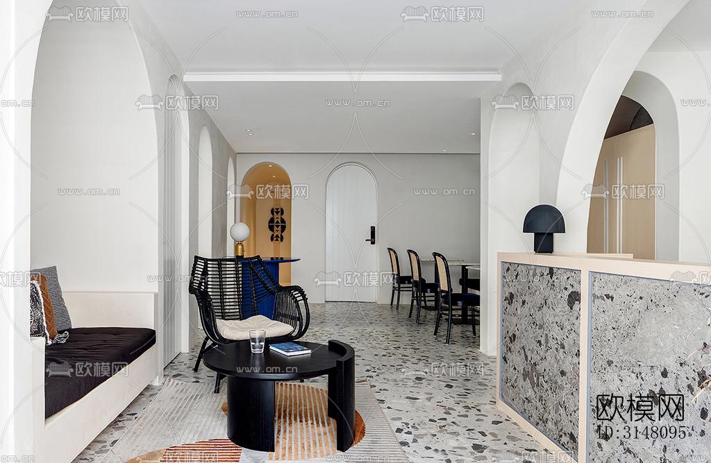 现代酒店民宿效果图下载（渲染图16）