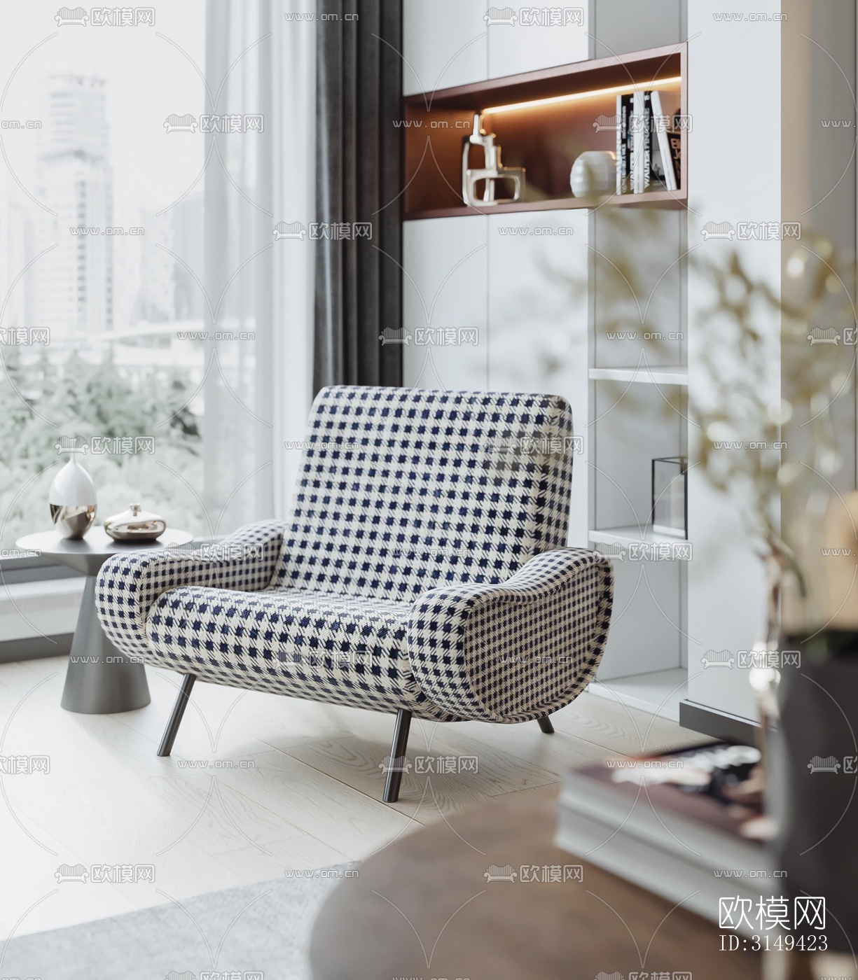 现代平层效果图下载（渲染图13）