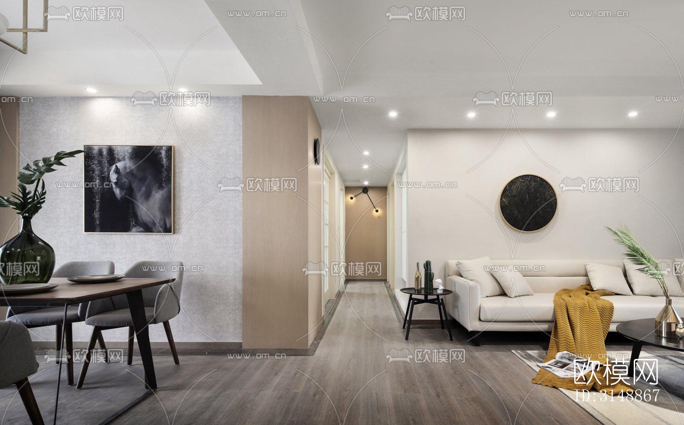 北欧平层效果图下载（渲染图5）