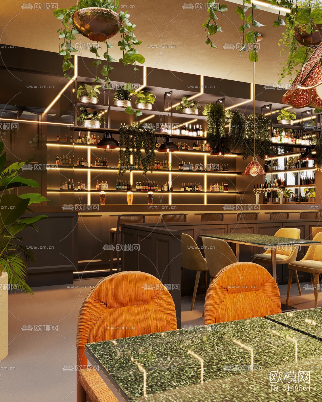 北欧酒吧效果图下载（渲染图10）