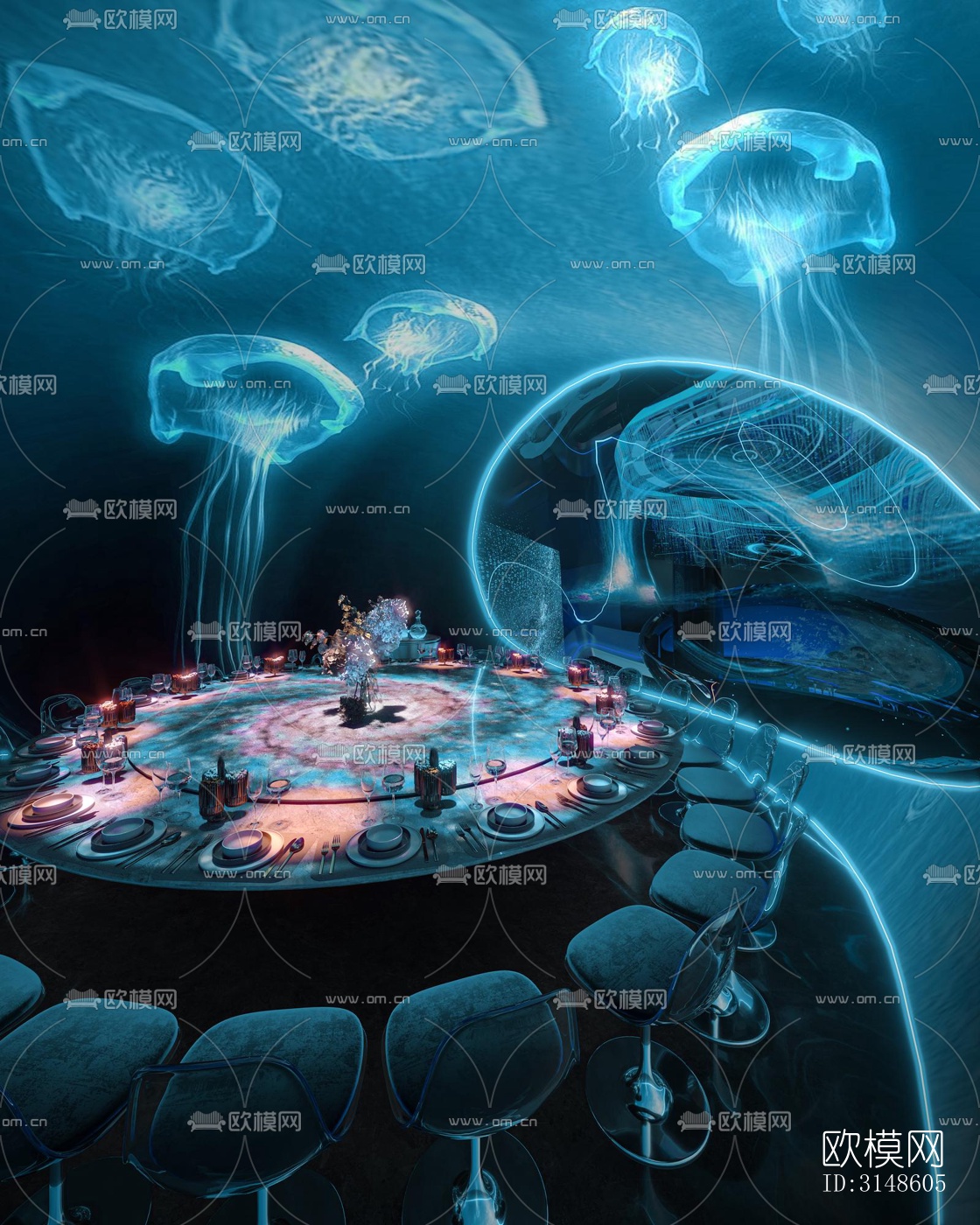 现代酒吧效果图下载（渲染图7）