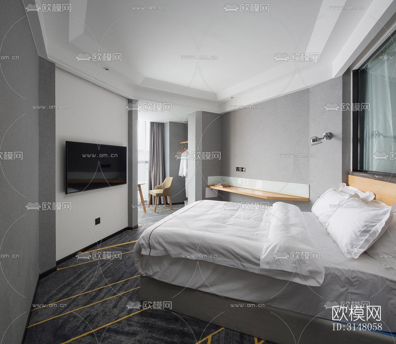 现代酒店民宿效果图下载（渲染图11）