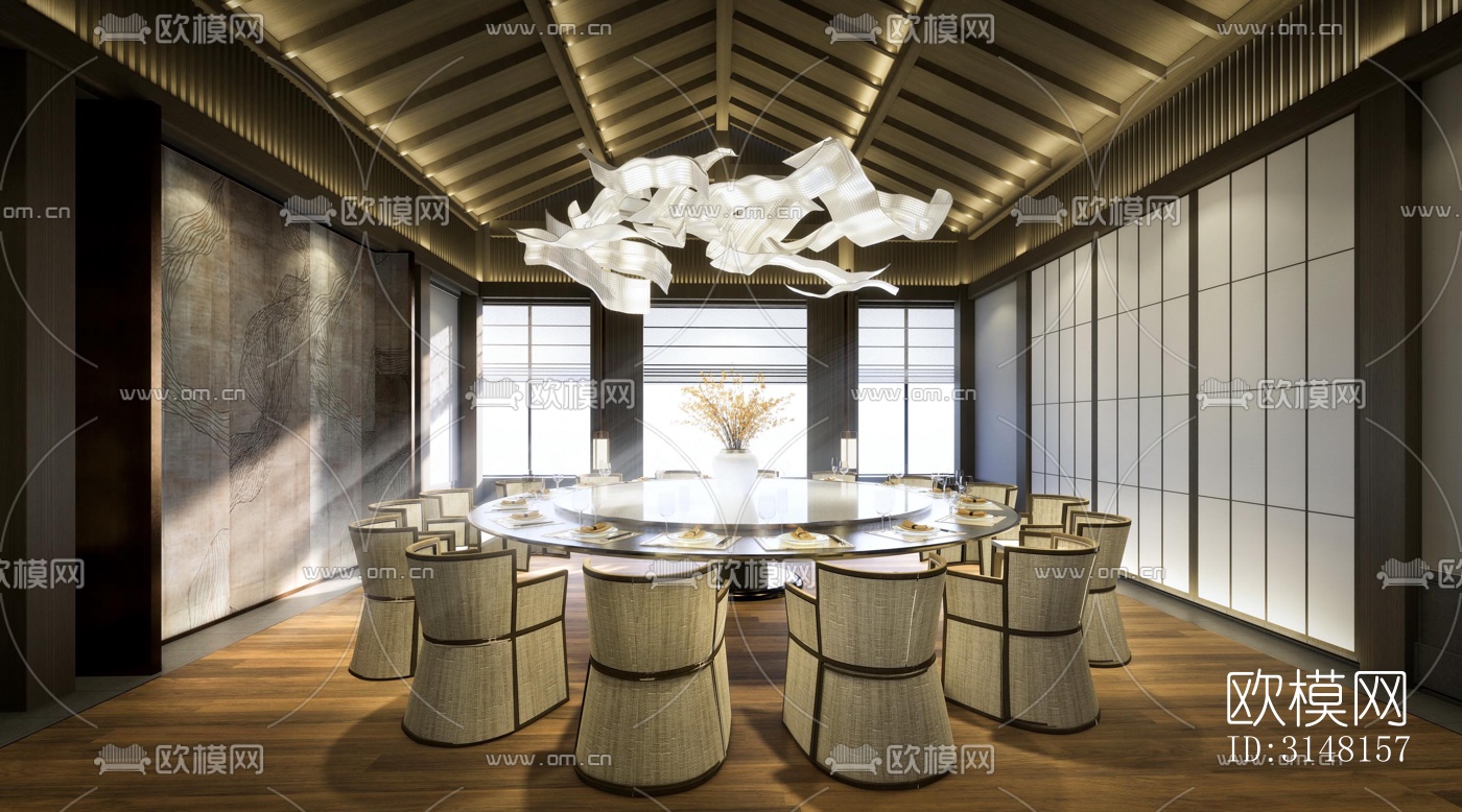 现代酒店民宿效果图下载（渲染图13）