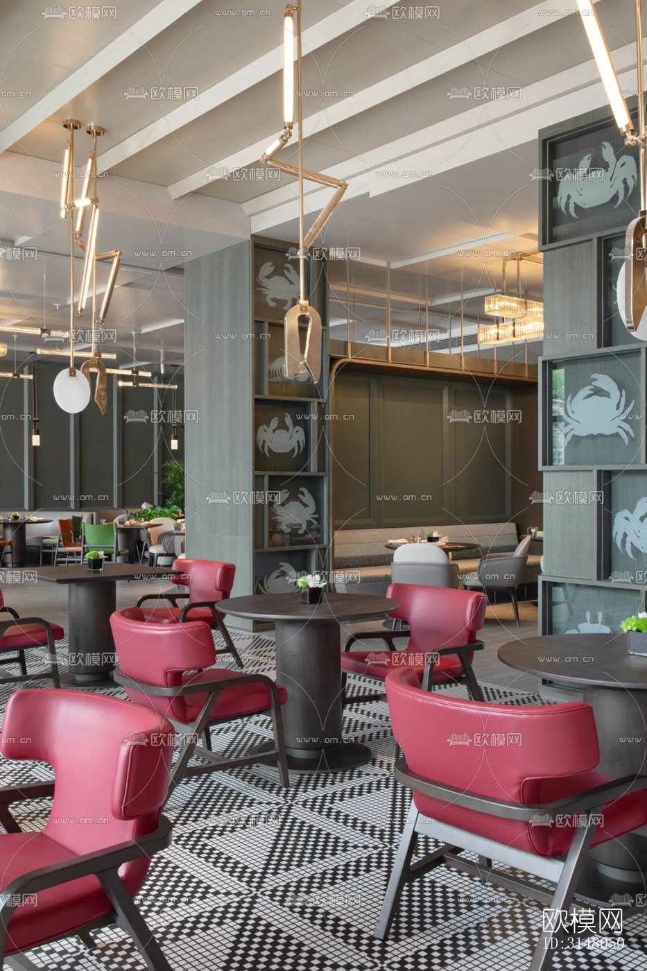 现代酒店民宿效果图下载（渲染图15）