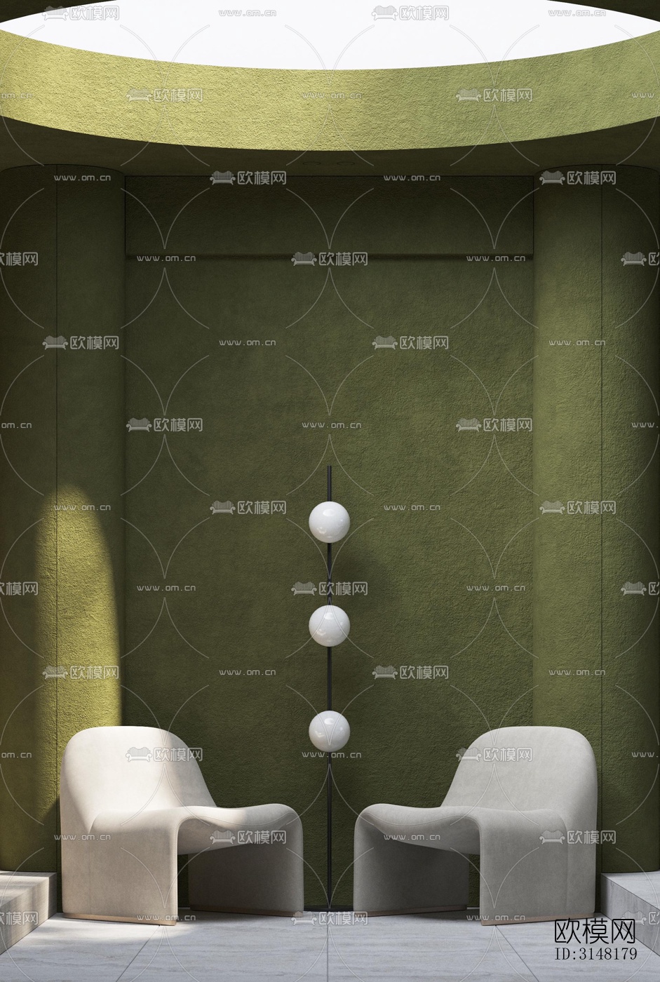 现代酒店民宿效果图下载（渲染图3）