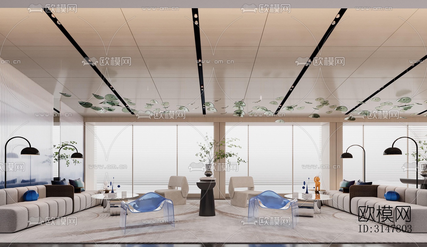 现代售楼处效果图下载（渲染图12）