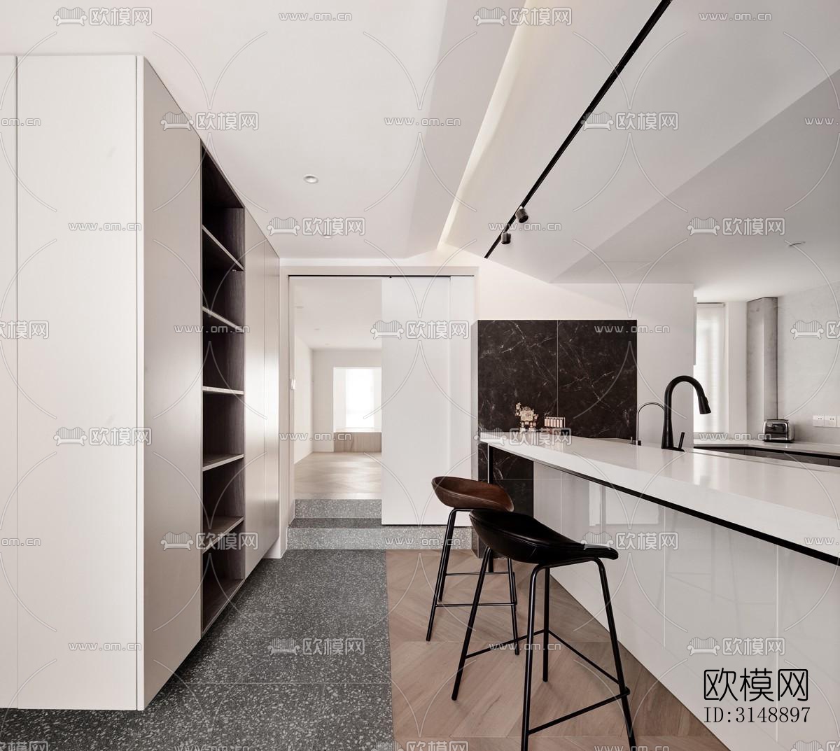 后现代平层效果图下载（渲染图13）