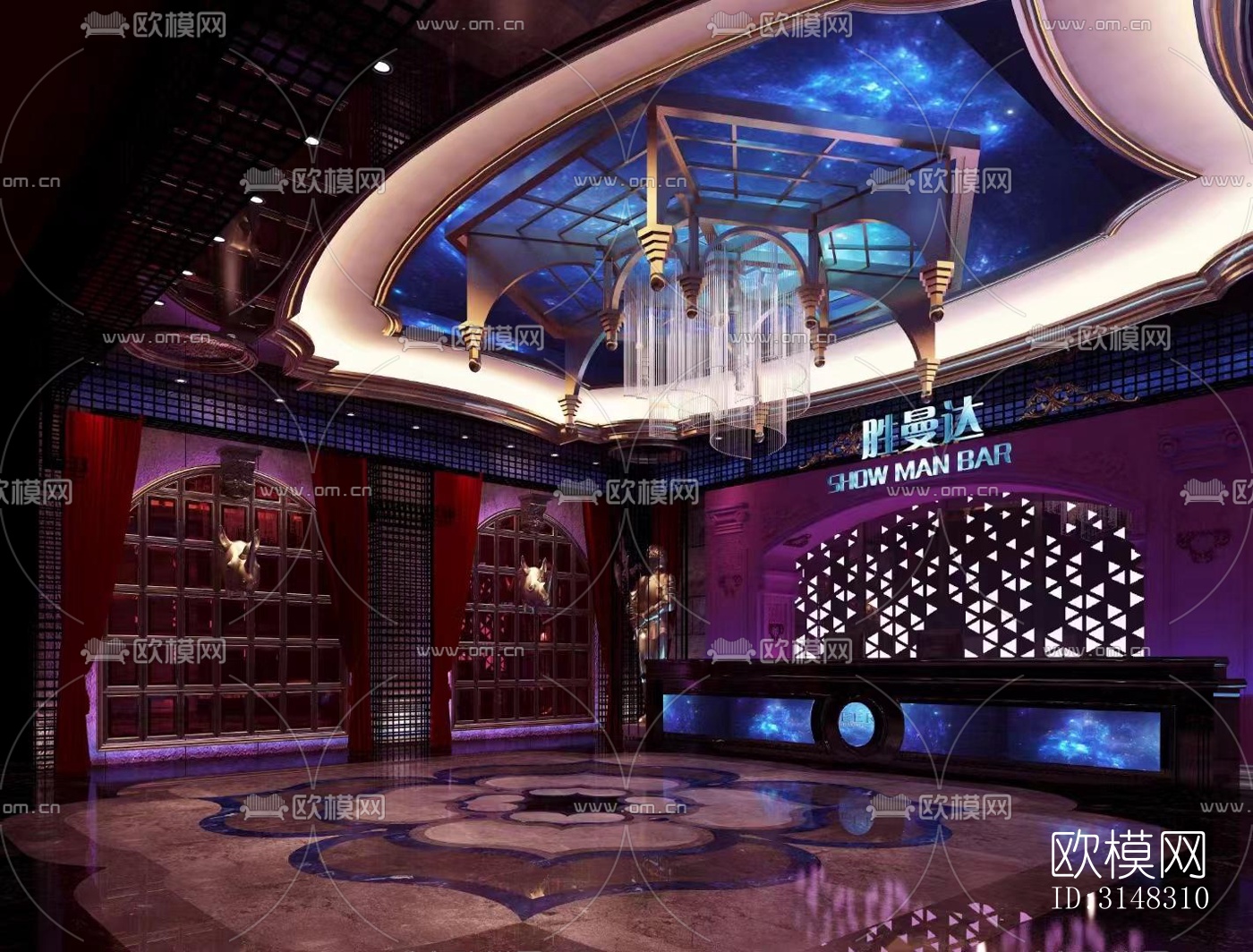 后现代KTV效果图下载（渲染图8）