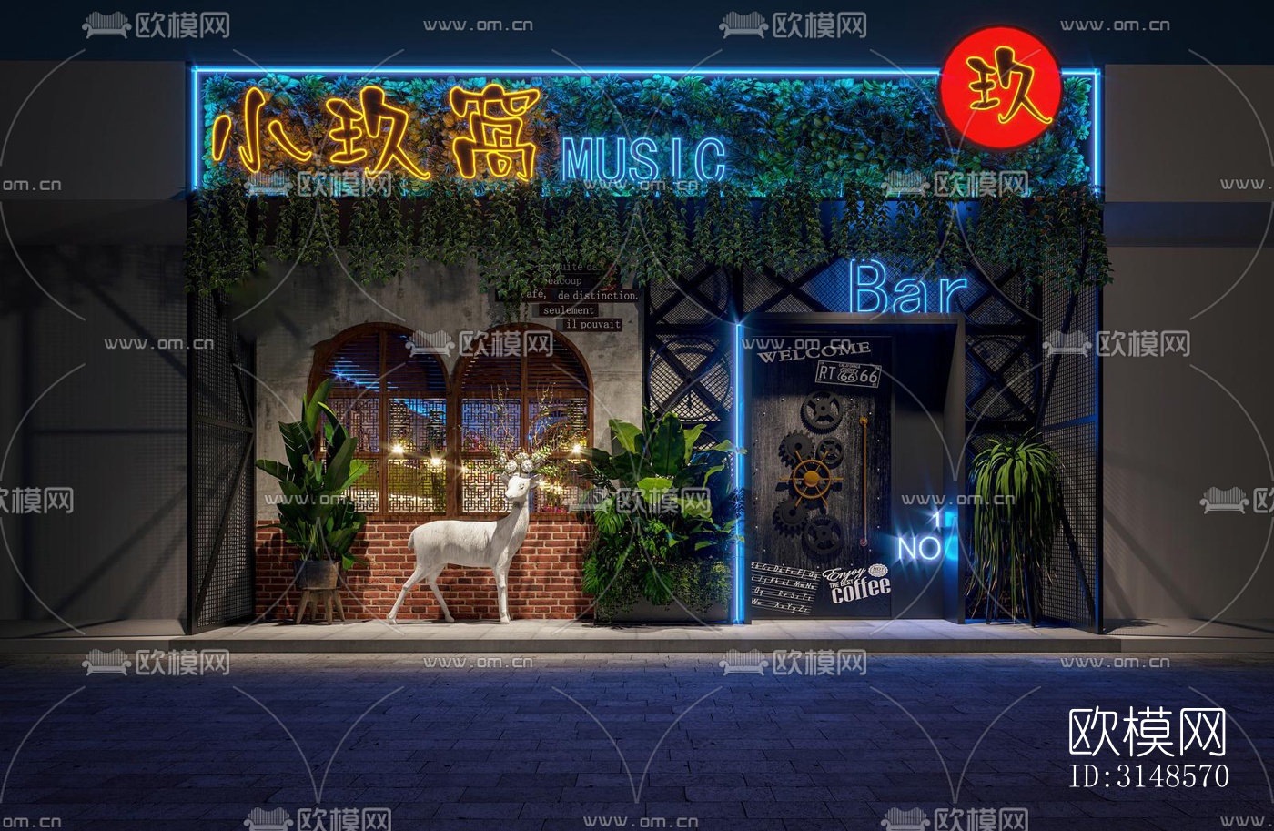 工业风酒吧效果图下载（渲染图9）