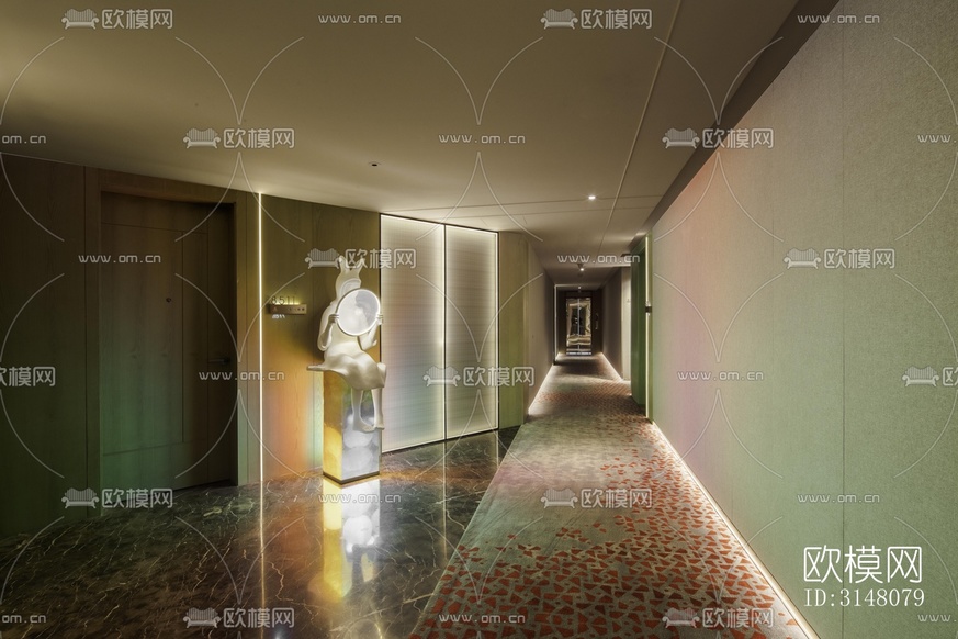 现代酒店民宿效果图下载(渲染图3)