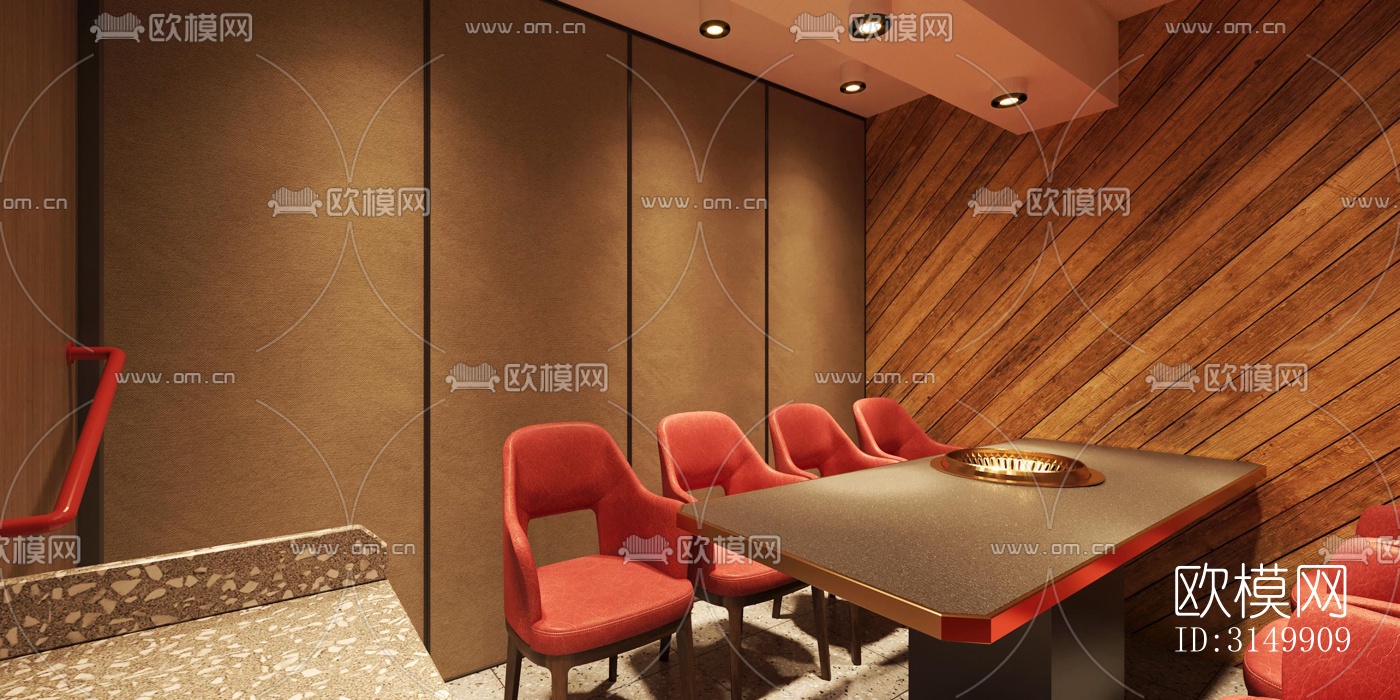 工业风火锅烤肉效果图下载（渲染图12）