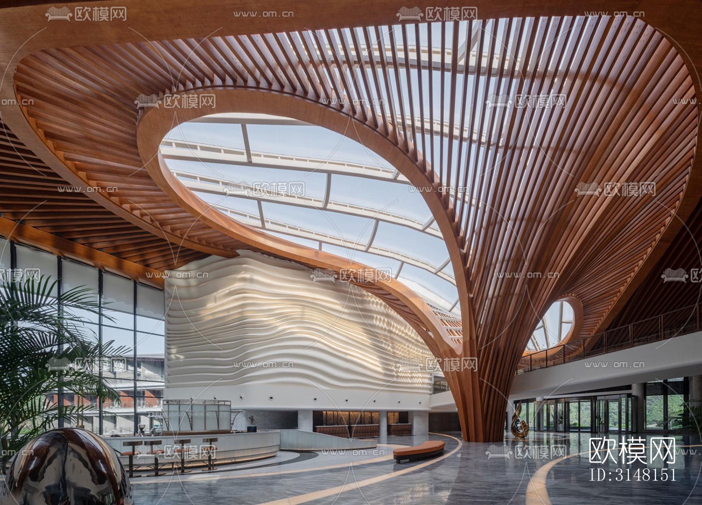 现代酒店民宿效果图下载（渲染图12）