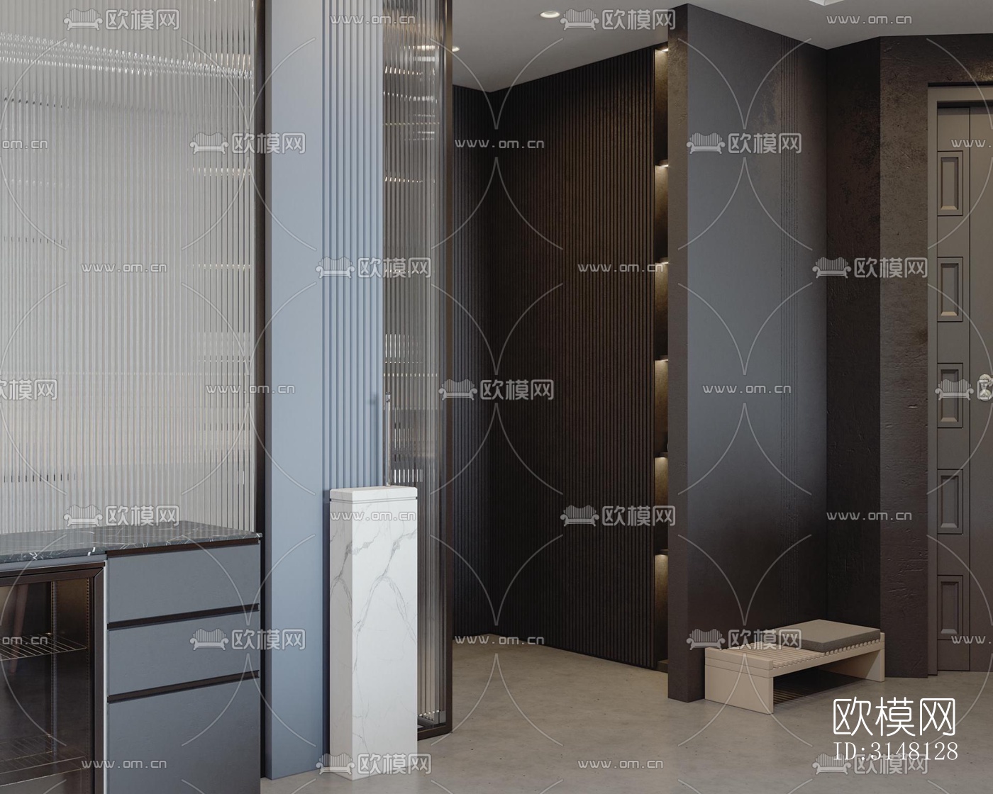 现代酒店民宿效果图下载（渲染图6）